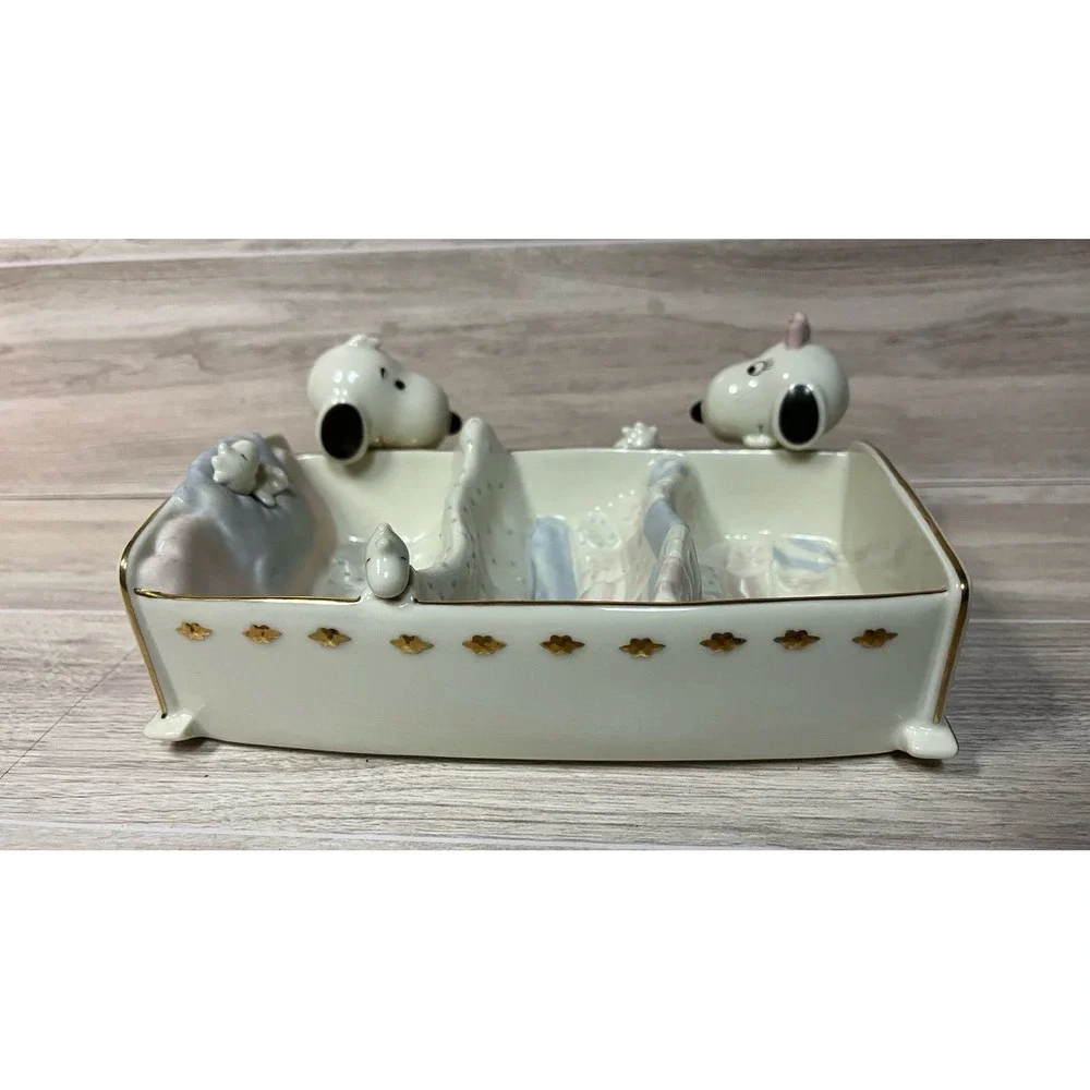 Lenox Baby Snoopy & Woodstock Divided Baby Bowl